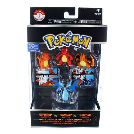 Pokemon Trainers Choice 4-Figure Gift Pack Charmander Charmeleon Charizard and Mega Charizard X