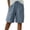 Sky Blue, variant on Women Summer Bermuda Short Knee Length Elastic Waist Linen Shorts Beach Lounge Workout Casual Long Short Wide Leg Casual Shorts Pants Summer Linen Shorts(Sky Blue,Waist-34.25-38.19'')