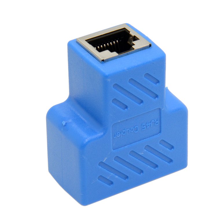 RJ45 Splitter Adapter 1 Male To 2 Female Connector Ethernet Cable...