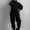 thumbnail image 2 of Kaemgyyd Women's 2 Piece Fuzzy Tracksuit Fleece Fall Outfits Long Sleeve Half Zip Sweatshirt with Sweatpants Lounge Set Sweatsuits, 2 of 6