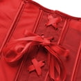thumbnail image 7 of Gkeoshab Orange Corset Lace Bustier Corset Crop Tops for Women - Spaghetti Strap Corset Bustier Fashion Going Out Top Shapewear Red S, 7 of 7