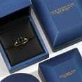 thumbnail image 5 of Gem Stone King 18K Yellow Gold Plated Silver Black Onyx Engagement Ring for Women | 0.96 Cttw | Oval 7X5MM | Gemstone December Birthstone | Size 8, 5 of 6