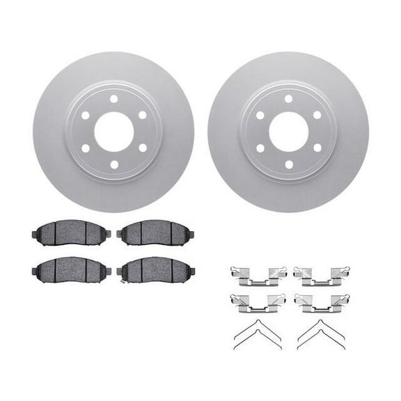 Front Brake Pad and Rotor Kit - Compatible with 2005 - 2019 Nissan Frontier - Dynamic Friction