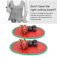 thumbnail image 1 of mmirethe Board Watermelon Shape PP Plastic Food Grade Durable Chopping Stylish Sturdy Hole Practical Kitchen Tools Fruit Meat Big, 1 of 8