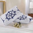 thumbnail image 2 of Waterproof Throw Pillow Covers Set of 2, 20x12 Inch Navy Blue Coastal Decorative Pillowcases Outdoor Pillow Slip Cushion Covers Set for Couch Tent Nautical Summer Beach Ocean, 2 of 7