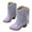Purple, variant on Aihuaihua Girl's Cowgirl Boots Cowboy Fringe Western Boots Heel Tassel Sequin Mid Calf Boots Kids Pointed Toe Riding Shoes Princess Boots