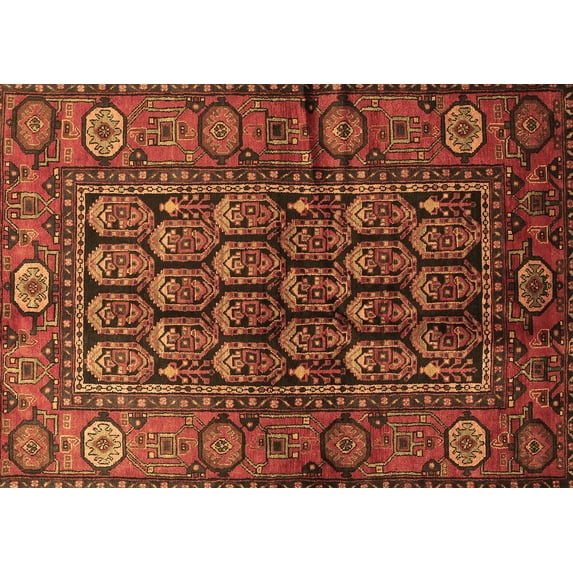 Ahgly Company Indoor Rectangle Persian Brown Traditional Area Rugs, 2' x 3'