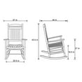 thumbnail image 5 of Pemberly Row Traditional Hardwood Indoor/Outdoor Porch Rocker in Brown, 5 of 6