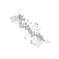 thumbnail image 2 of Elegante peinado de pelo nupcial exquisito de cristal floral decoración de pelo accesorio para el cabello, 2 of 6
