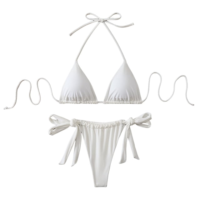 Trajes de Baño de Cuello Alto para Mujeres Correa de Hombro Ajustable Conjunto de Traje de Baño Dividido, Traje de Baño de Corte Alto para la Playa de la Piscina de Vacaciones