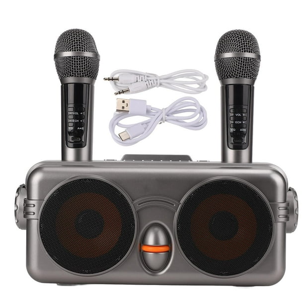 Machine de karaoké pour adultes et enfants, machine de karaoké Bluetooth  portable, système de haut-parleurs Pa avec microphone Bluetooth sans fil  (blanc)