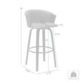 thumbnail image 4 of Diana 30" Swivel Black Wood Bar Stool in Gray Faux Leather, 4 of 11