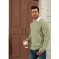 thumbnail image 7 of HAOMEILI Men's Relaxed Fit Cable Knit Crewneck Sweater, 7 of 7