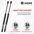 thumbnail image 4 of C16-25563 12" 65Lbs/289N Gas Struts Springs Shocks Lift Support for Camper Shell are ATC Snugtop Leer Truck Canopy Topper Rear Window Truck Cap Door Toolbox Lid 2pcs by IAQWE, 4 of 4