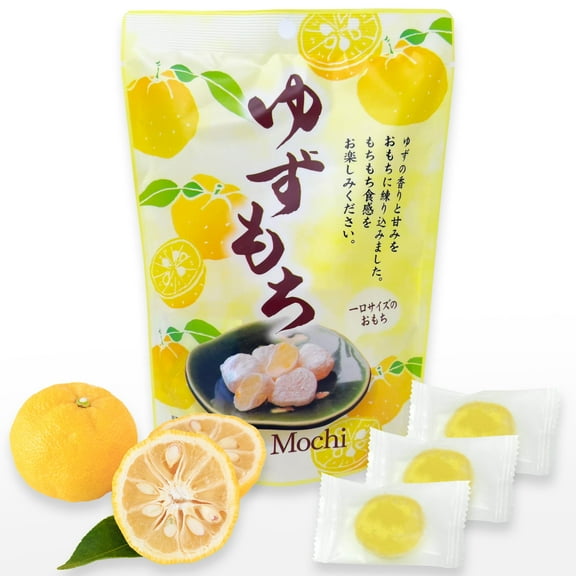 Fusion Select 130g Yuzu Individually Wrapped Japanese Mochi Fruit Daifuku Japanese Desert Sweet Rice Cake Fruit Mochi Daifuku