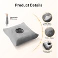 thumbnail image 3 of SIABC-Ear Piercing Pillow for Side Sleepers with Ear Inflammation & Pressure, Soft Velvet Adjustable Ear Guard Pillow with Removable & Washable Cover (Light Gray, Pillow & Cover), 3 of 4