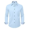 thumbnail image 4 of HAOMEILI Men's Pattern Dress Shirt Long Sleeve Casual Button Down Formal Shirts, 4 of 9
