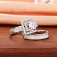 thumbnail image 4 of 2 Pcs/Set Women Jewelry 925 Silver Ring Cubic Zirconia Charm Party Gifts Sz 6-10, 4 of 8