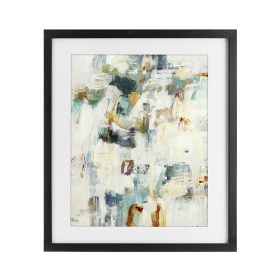 Stupell Industries Contemporary Expressive Chaos Layers Black Framed Print Under Glass, 13 x 16, by Lisa Ridgers