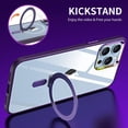 thumbnail image 4 of Magnetic Stand Case Compatible with iPhone 15 Pro Max Clear Case with Ring Holder Kickstand, Compatible with Magsafe Slim Phone Cove Military Grade Shockproof Protective Case Cover for Men, 4 of 7