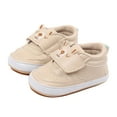 thumbnail image 6 of enyan Inf'ant Gir'l Shoes B'aby Boy Girl Non-Skid Indoor Infant Walking Shoes Breathable Warm Elastic Sock Shoes with Sole Protect Toes Outdoor Sneakers Khaki,Size 5, 6 of 7