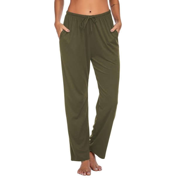 Ekouaer Women Plaid Pajama Pants Drawstring Lounge Sleep Pants PJ