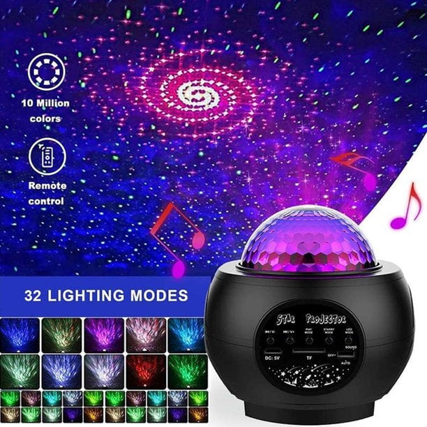 LED Galaxy Star Moon Starry Night Light Projector 3D Ocean Sky Wave Lamp Remote 