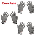 thumbnail image 2 of tooloflife 1/3/5 Pairs of Cut Resistant Gloves Food Grade 5 Protection Cooking Cutting Carving Safety Gloves S/M/L/XL Grey, 2 of 6