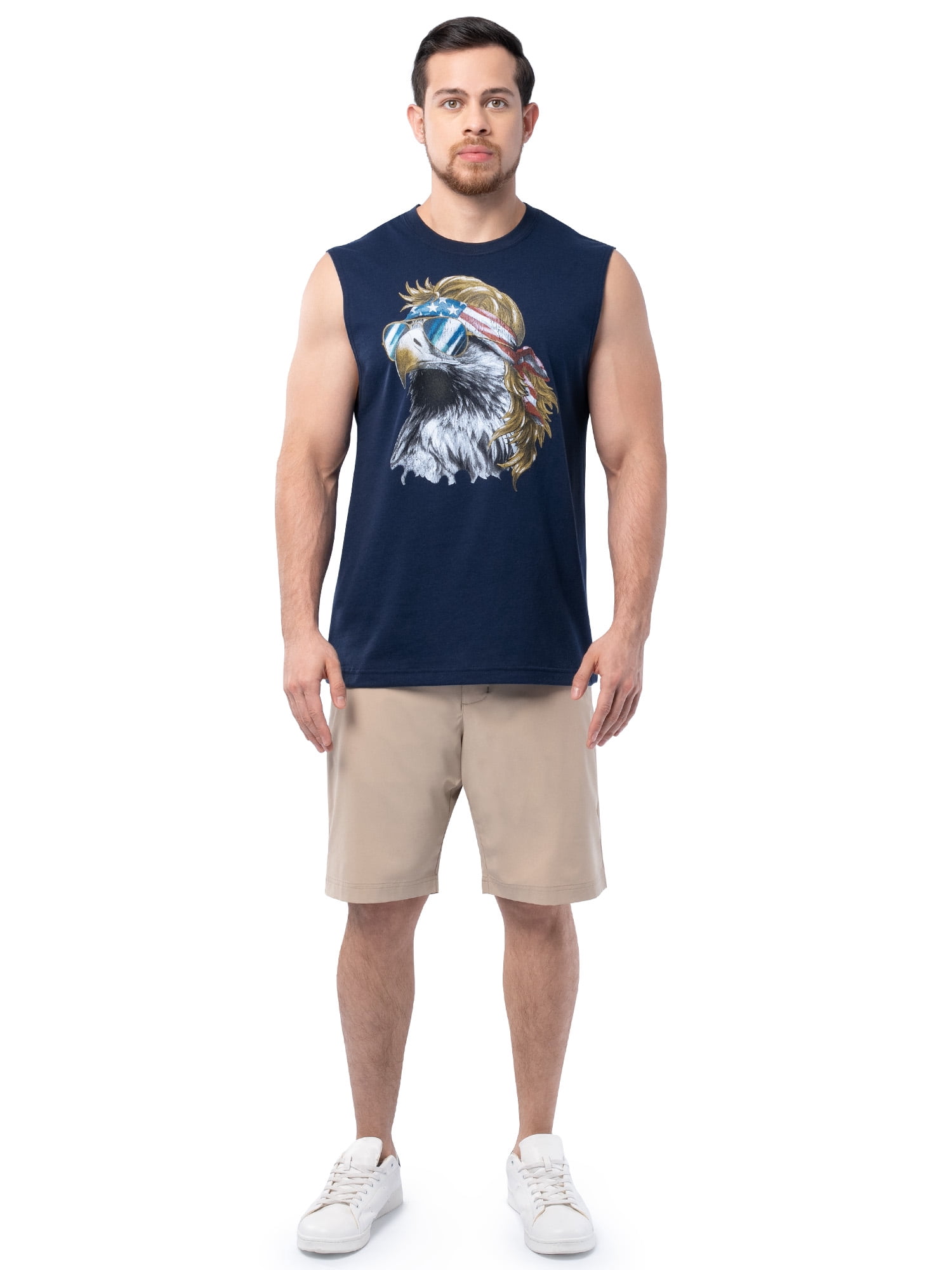Way to Celebrate Men's 4th of July Americana Graphic Muscle Shirt Tank Top, Sizes XS-5XL