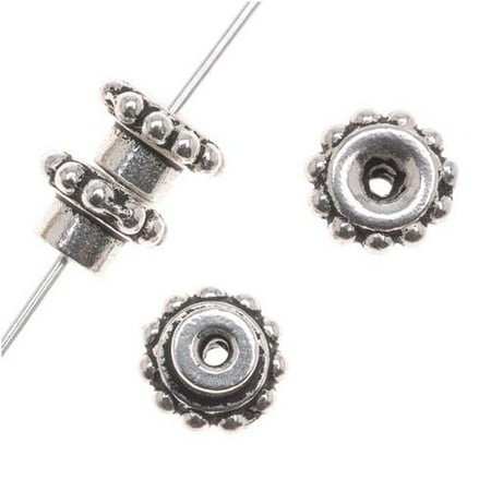 Antiqued Silver Plated Lead-Free Pewter Pandora Bead Aligners 7mm (4)