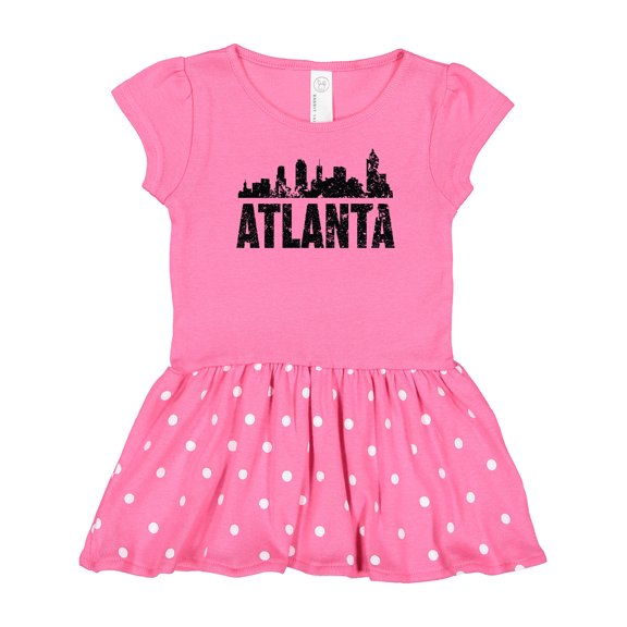 Inktastic Atlanta Skyline Grunge Gift Baby Girl Dress