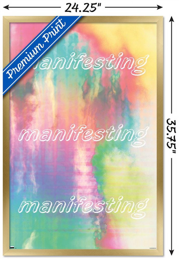 Manifesting Rainbow Wall Poster, 22.375" x 34" Framed