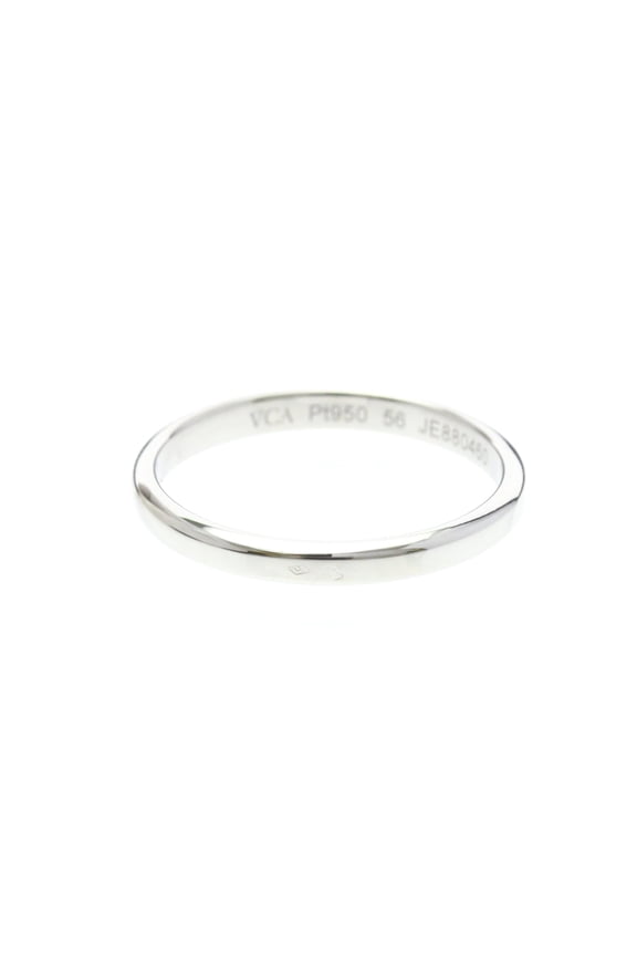 Pre-Owned Van Cleef & Arpels Tendremont Ring Platinum Fashion No Stone Band Ring Silver