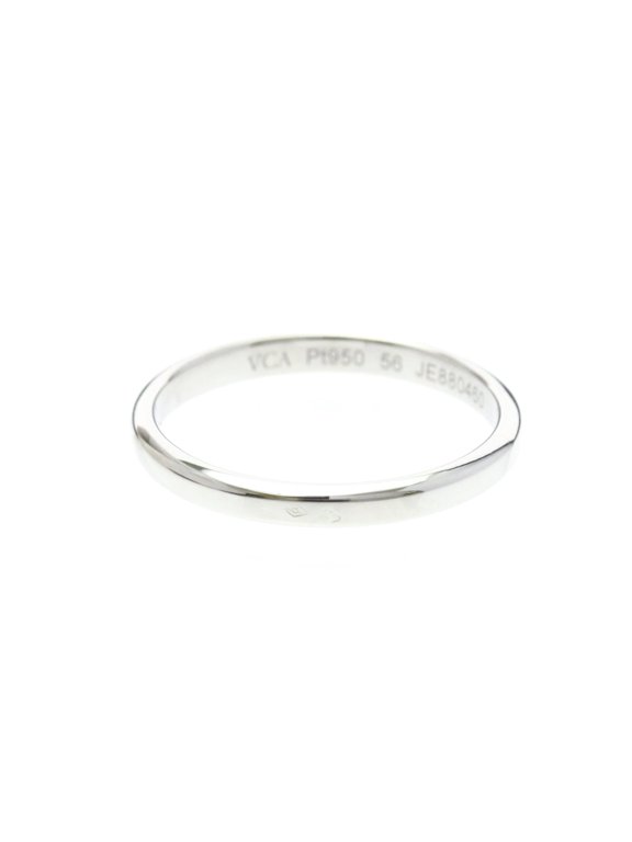 Pre-Owned Van Cleef & Arpels Tendremont Ring Platinum Fashion No Stone Band Ring Silver