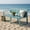 Blue, variant on Topcobe Weather-resistant Plastic 2-Person Bench with Curved Backrest, Outdoor Patio Furniture for Garden Backyard Pool Deck-White