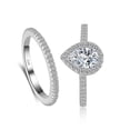 thumbnail image 2 of Pink Diamond Ring For Women Drop Accent White Copper Platinum Plated Inlaid Zircon US Size 5 To 10 Extra Shine, 2 of 5