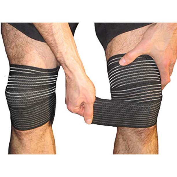 Elastic Knee Compression Bandage Wraps Support for Legs, Thighs