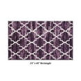 thumbnail image 2 of Better Trends 24" x 40" Rectangle Bathroom Rug, 100% Cotton, Soft, Water Absorbent, Non-Slip Bath Mat, Machine Washable, Rugs for Bathroom, Vanity, Shower, Tub – Savio Collection - Purple, 2 of 5