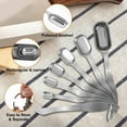 thumbnail image 4 of FLINT - Premium Stainless Steel Measuring Spoons Set - 7-Piece Kitchen Measuring Spoons, 4 of 6