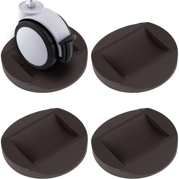 Bed Stoppers Furniture Stopper, 4 Pack Wheel Stoppers Furniture Caster Cups - Premium Solid Silicone Caster Cups Fits to All Floors & Wheels of Sofas, Chairs, Beds, Prevents Scratches