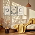 thumbnail image 2 of Hieng 3 Pieces Sun and Moon Stars Wall Art Tarot Canvas Prints Celestial Pictures Mystic Themed Paintings Boho Artwork for Office Bedroom Decor Unframed, 2 of 6