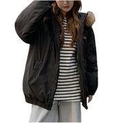 HongQid Women's Hooded Winter Coat Windproof Parka Jacket Warm Lined Winter Parka Coat