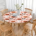 thumbnail image 3 of Halloween Cute Icons on Pink Pattern Round Fitted Tablecloth with Elastic Edge,Dining Table Cover Waterproof,Outdoor Round Tablecloth for Camping,Dining,Indoor and Outdoor, 3 of 7