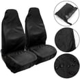 thumbnail image 2 of 70mm Funda para asiento de coche, Protector para asiento delantero, impermeable y a prueba de polvo, funda de asiento de alta calidad, negro, 2 uds., 2 of 2