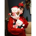 thumbnail image 7 of Creative Santa Elk Snowman Plush Toy Doll Cute Snowball Doll Holiday Display Christmas Gift Decorations for Kids New Year (C1 Small hand,25CM), 7 of 7
