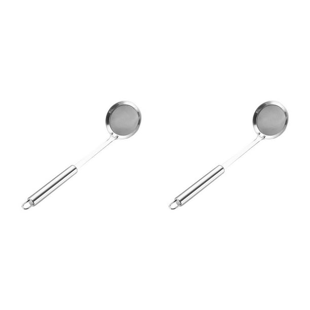 Cuchara de filtro de acero inoxidable a prueba de herrumbre Monstrate Skimmer colador alambre de malla fina 8cm 2piezas CBP148449