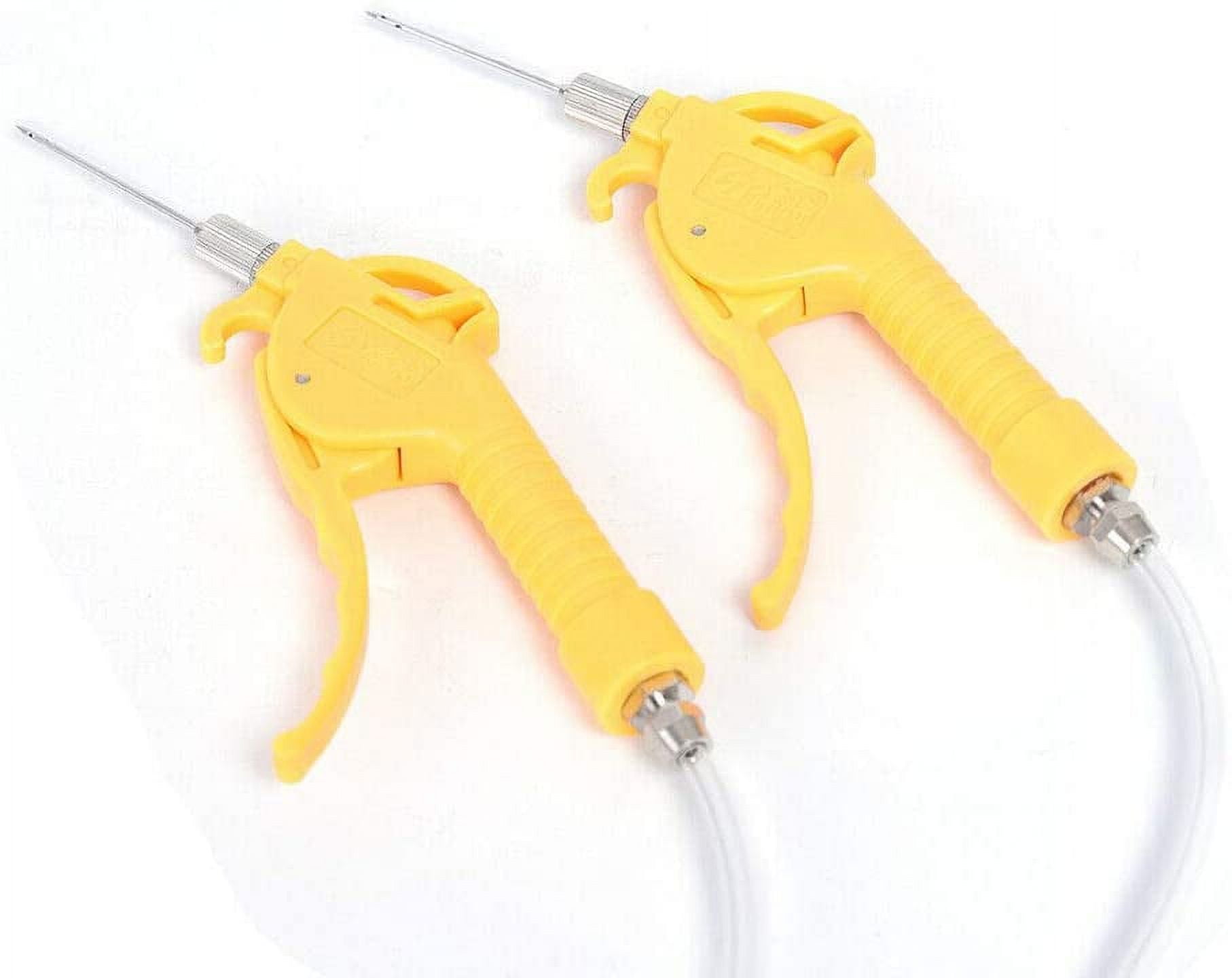 Automatic Meat Injector BBQ Injection Kit Electric Injector Meat BBQ Meat Saline Syringe Pump Single Double Gun for Cooking Grill Barbecue Syringe Injects Flavor in Meat(Double Gun)