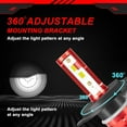 thumbnail image 4 of H4/9003 LED Headlights High/Low Beam Conversion Kit 6000K 6000LM Bright White Bulb 2Pcs, 4 of 9