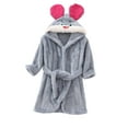 thumbnail image 1 of Kids Robes for Girls Pentagram Print Flannel Warm Bathrobe Robes for Girls Daily Bath, 1 of 4