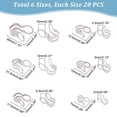 thumbnail image 5 of 1 Box 120Pcs 6 Style 304 Stainless Steel Ball Chain Connectors Stainless Steel Color 10~28x4~14 Hole: 2~10 Fit for 4.5~10mm 20pcs/style, 5 of 6
